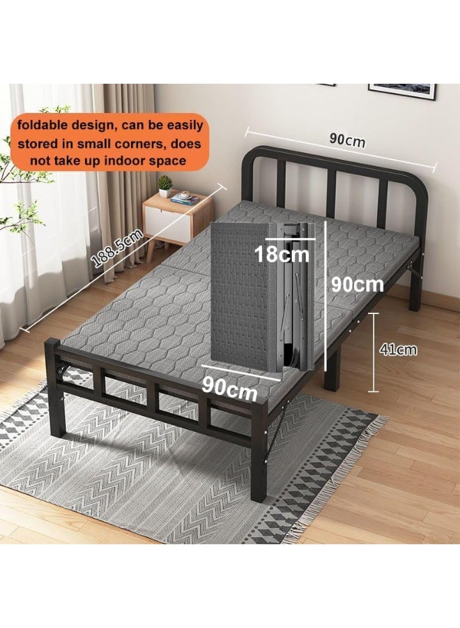 ZUIHAO Folding Bed  188 * 90 * 45cm with Mattress Portable Foldable Bed for Spare Bedroom Office Outdoor No Assembly Required Bed - Image 2